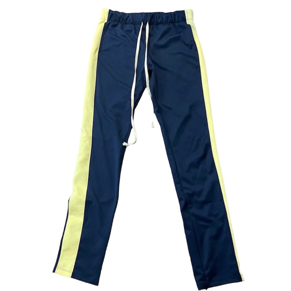EPTM Track Pants - Made in USA. Navy/Yellow